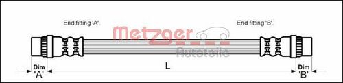 METZGER BREMSSCHLAUCH 4114765 