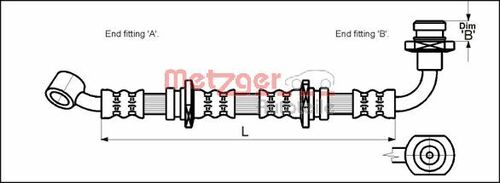 METZGER BREMSSCHLAUCH 4110071 