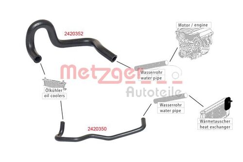 METZGER KÜHLERSCHLAUCH 2420352 