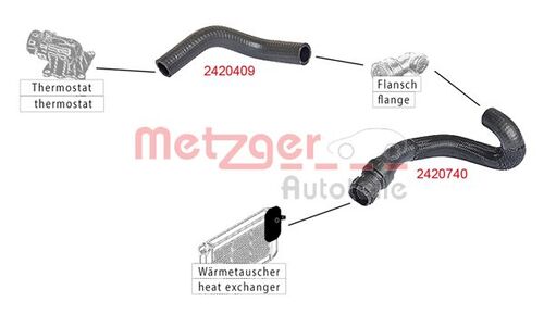 METZGER KÜHLERSCHLAUCH 2420740 