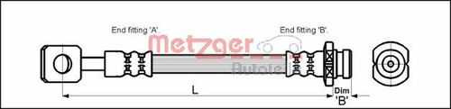 METZGER BREMSSCHLAUCH 4110602 