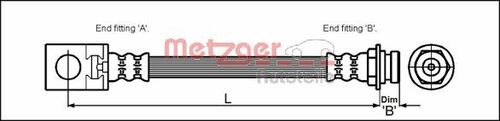 METZGER BREMSSCHLAUCH 4113524 