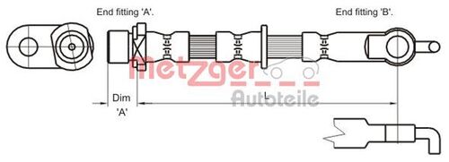 METZGER BREMSSCHLAUCH 4110002 