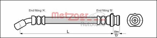 METZGER BREMSSCHLAUCH 4111971 