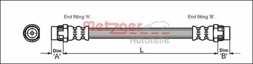 METZGER BREMSSCHLAUCH 4111166 