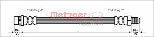 METZGER BREMSSCHLAUCH 4112802 