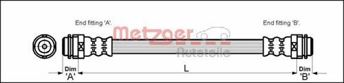 METZGER BREMSSCHLAUCH 4110346 