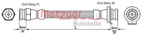 METZGER BREMSSCHLAUCH 4118509 