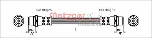 METZGER BREMSSCHLAUCH 4112824 