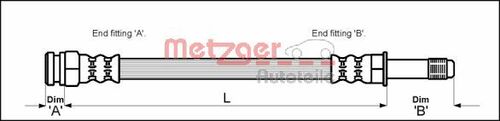 METZGER BREMSSCHLAUCH 4114800 