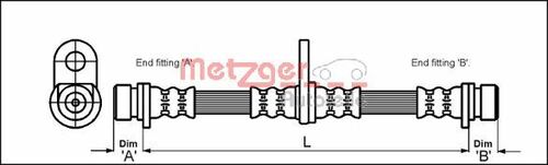 METZGER BREMSSCHLAUCH 4113290 