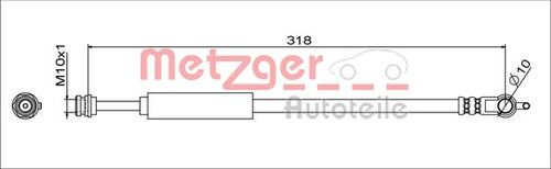 METZGER BREMSSCHLAUCH 4111629 