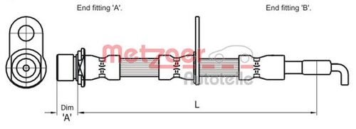 METZGER BREMSSCHLAUCH 4110001 