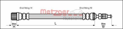 METZGER BREMSSCHLAUCH 4113258 