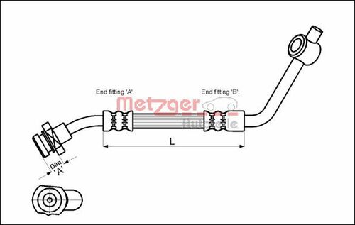 METZGER BREMSSCHLAUCH 4112529 