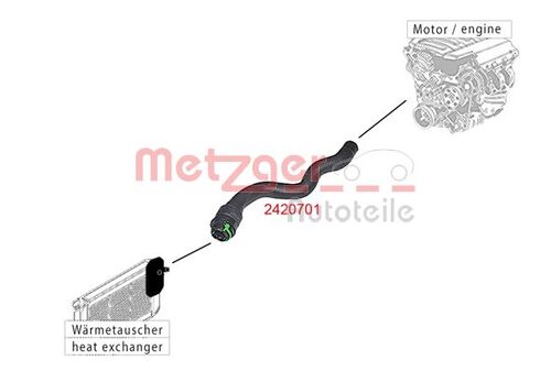 METZGER KÜHLERSCHLAUCH 2420701 
