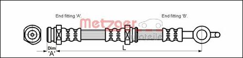 METZGER BREMSSCHLAUCH 4114054 