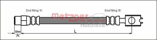 METZGER BREMSSCHLAUCH 4116226 