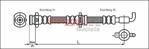 METZGER BREMSSCHLAUCH 4114757 