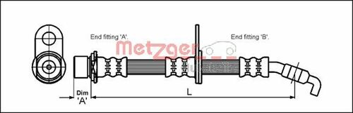 METZGER BREMSSCHLAUCH 4112200 