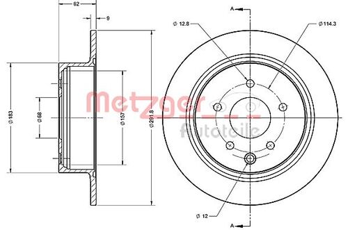 METZGER BREMSSCHEIBE LACK/KS 6110442 