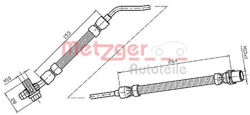 METZGER BREMSSCHLAUCH 4116216 