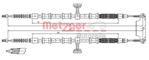 METZGER SEILZUG, FESTSTELLBREMSE 11.5945 
