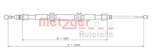 METZGER SEILZUG, FESTSTELLBREMSE 11.6686 