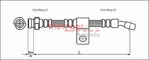 METZGER BREMSSCHLAUCH 4110404 