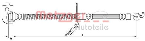 METZGER BREMSSCHLAUCH 4110736 