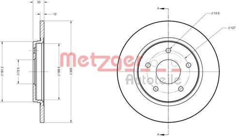 METZGER BREMSSCHEIBE LACK/KS 6110120 
