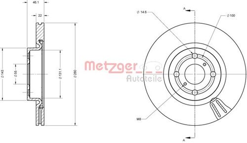METZGER BREMSSCHEIBE LACK/KS 6110817 