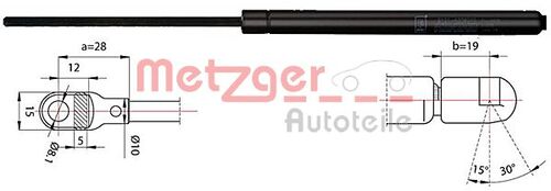 METZGER GASFEDER, KOFFER-/LADERAUM 2110388 