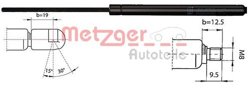 METZGER GASFEDER, HECKSCHEIBE 2110343 