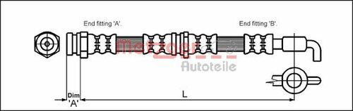 METZGER BREMSSCHLAUCH 4114780 