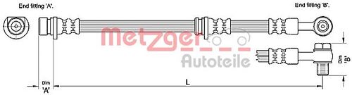 METZGER BREMSSCHLAUCH 4110178 
