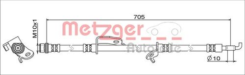 METZGER BREMSSCHLAUCH 4111012 