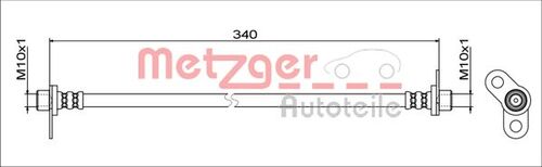 METZGER BREMSSCHLAUCH 4111745 