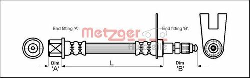 METZGER BREMSSCHLAUCH 4111160 