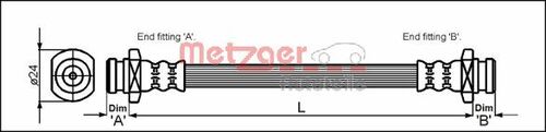METZGER BREMSSCHLAUCH 4114732 