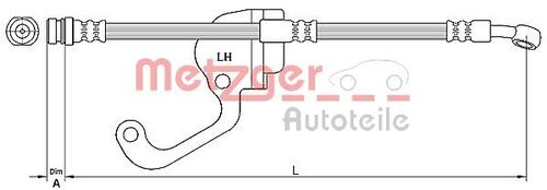 METZGER BREMSSCHLAUCH 4116228 