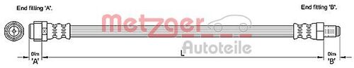 METZGER BREMSSCHLAUCH 4110274 