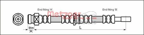 METZGER BREMSSCHLAUCH 4113315 