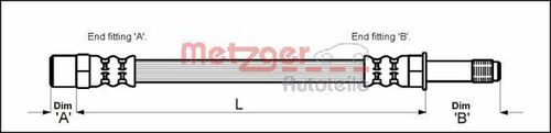 METZGER BREMSSCHLAUCH 4110347 