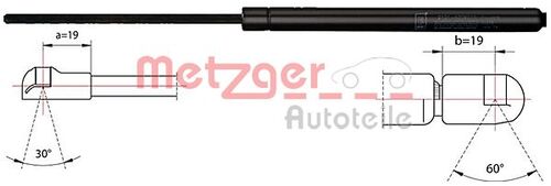 METZGER GASFEDER, KOFFER-/LADERAUM 2110449 