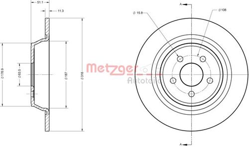 METZGER BREMSSCHEIBE LACK/KS 6110818 