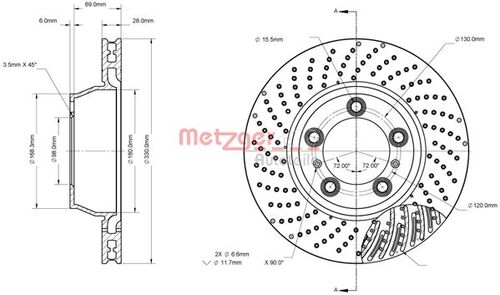 METZGER BREMSSCHEIBE LACK/KS/mS/HC 6110863 