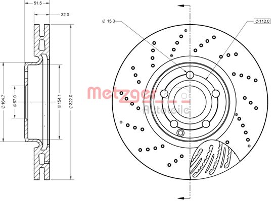METZGER BREMSSCHEIBE LACK/KS/mS/HC 6110867 