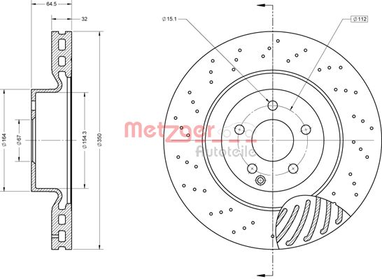 METZGER BREMSSCHEIBE LACK/KS/mS/HC 6110866 