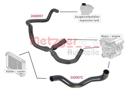 METZGER KÜHLERSCHLAUCH 2420072 